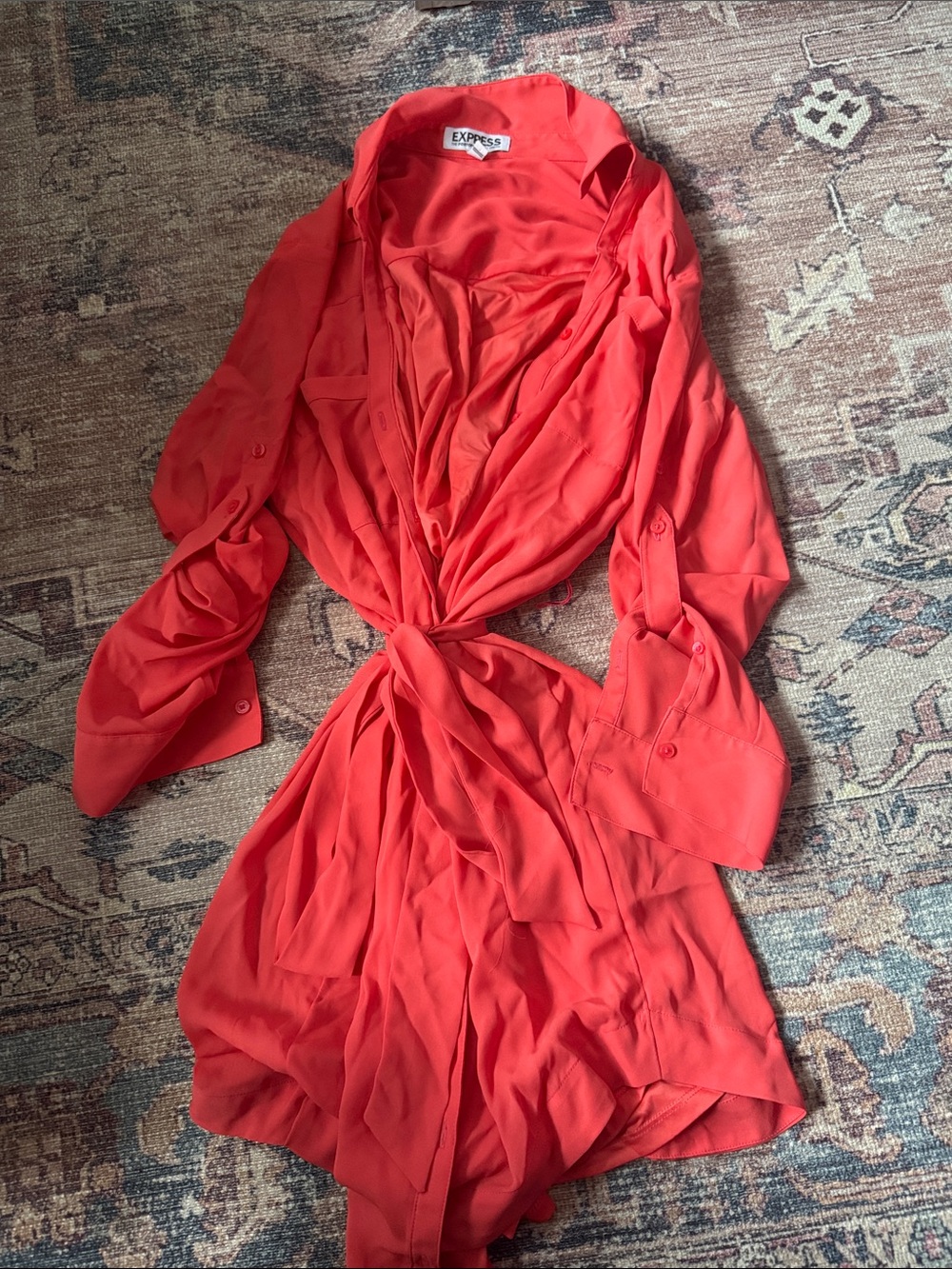 Express Coral-Red Dress